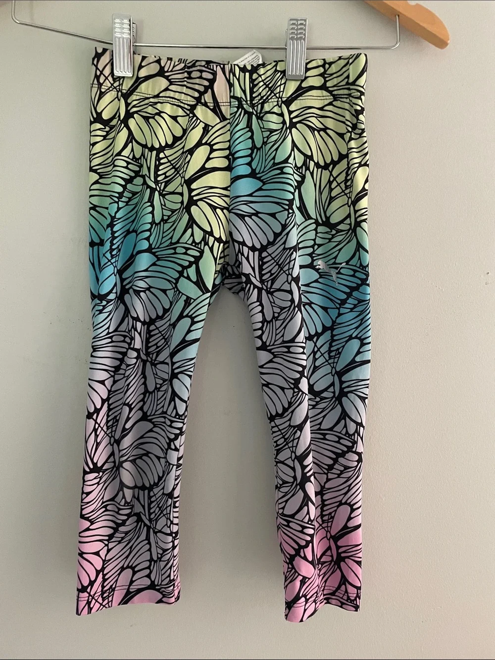 Puma girls Pastel Gradient Butterfly Leggings - Multicolor size:6X